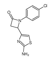 4-(2-AMINOTHIAZOL-4-YL)-1-(4-CHLOROPHENYL)AZETIDIN-2-ONE结构式