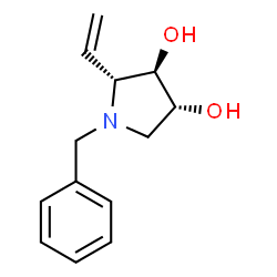 3,4-Pyrrolidinediol, 2-ethenyl-1-(phenylmethyl)-, (2R,3R,4R)- (9CI) structure