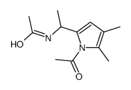 N-[1-(1-acetyl-4,5-dimethylpyrrol-2-yl)ethyl]acetamide结构式