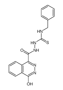 4-oxo-3,4-dihydro-phthalazine-1-carboxylic acid N'-(benzyl-thiocarbamoyl)-hydrazide Structure