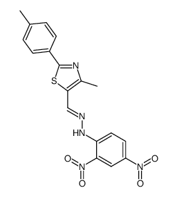 4-methyl-2-p-tolyl-thiazole-5-carbaldehyde (2,4-dinitro-phenyl)-hydrazone结构式