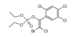 Phosphoric acid (Z)-2-bromo-2-chloro-1-(2,4,5-trichloro-phenyl)-vinyl ester diethyl ester Structure