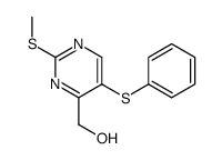 (2-methylsulfanyl-5-phenylsulfanylpyrimidin-4-yl)methanol Structure