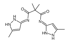 2,2-dimethyl-N,N'-bis(5-methyl-1H-pyrazol-3-yl)propanediamide Structure