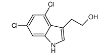 2-(4,6-dichloro-1H-indol-3-yl)ethanol结构式