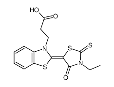 3-[2-(3-ethyl-4-oxo-2-thioxo-thiazolidin-5-ylidene)-benzothiazol-3-yl]-propionic acid结构式