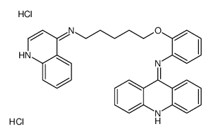 acridin-9-yl-[2-[5-(quinolin-4-ylazaniumyl)pentoxy]phenyl]azanium,dichloride结构式