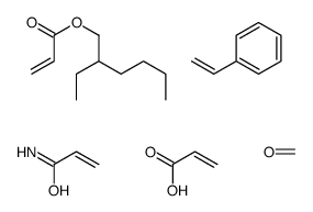 2-ethylhexyl prop-2-enoate,formaldehyde,prop-2-enamide,prop-2-enoic acid,styrene结构式