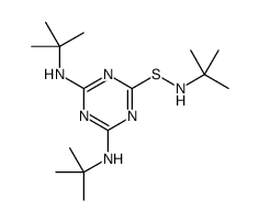 N-tert-butyl-4,6-bis(tert-butylamino)-1,3,5-triazine-2-sulphenamide Structure