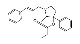 1-(3-Phenyl-2-propenyl)-2-methyl-3-phenylpyrrolidin-3-ol propionate结构式