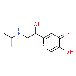 4H-Pyran-4-one, 5-hydroxy-2-[1-hydroxy-2-[(1-methylethyl)amino]ethyl]- (9CI)结构式