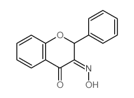 2H-1-Benzopyran-3,4-dione, 2-phenyl-, 3-oxime, (3E)-结构式