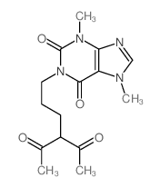 1-(4-acetyl-5-oxo-hexyl)-3,7-dimethyl-purine-2,6-dione structure