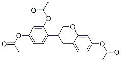 4-[7-(Acetyloxy)-3,4-dihydro-2H-1-benzopyran-3-yl]-1,3-benzenediol diacetate结构式