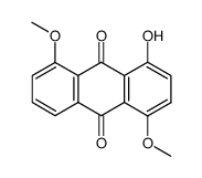 4-hydroxy-1,5-dimethoxyanthracene-9,10-dione Structure