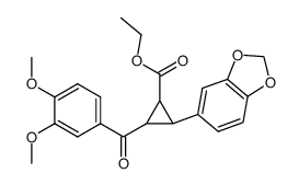 2-Benzo[1,3]dioxol-5-yl-3-(3,4-dimethoxy-benzoyl)-cyclopropanecarboxylic acid ethyl ester Structure