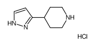 Piperidine, 4-(1H-pyrazol-3-yl)-, hydrochloride (1:1) picture