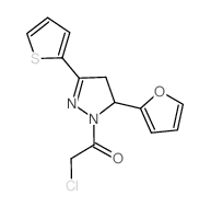 1-(CHLOROACETYL)-5-(2-FURYL)-3-THIEN-2-YL-4,5-DIHYDRO-1H-PYRAZOLE结构式