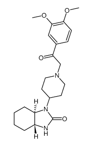 (3aR,7aR)-1-{1-[2-(3,4-Dimethoxy-phenyl)-2-oxo-ethyl]-piperidin-4-yl}-octahydro-benzoimidazol-2-one结构式