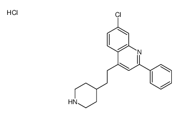 7-chloro-2-phenyl-4-(2-piperidin-4-ylethyl)quinoline,hydrochloride Structure