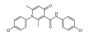 N,1-bis(4-chlorophenyl)-2,6-dimethyl-4-oxopyridine-3-carboxamide结构式