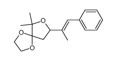 (E)-6,6-dimethyl-8-(α-methylstyryl)-1,4,7-trioxaspiro[4.4]nonane Structure