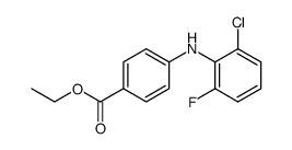 4-(2-chloro-6-fluoro-phenylamino)benzoic acid ethyl ester Structure