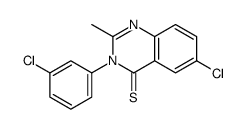 6-chloro-3-(3-chlorophenyl)-2-methylquinazoline-4-thione Structure