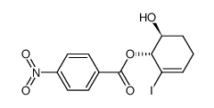 4-Nitro-benzoic acid (1R,6S)-6-hydroxy-2-iodo-cyclohex-2-enyl ester Structure