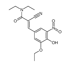 (2E)-2-Cyano-3-(3-ethoxy-4-hydroxy-5-nitrophenyl)-N,N-diethyl-2-propenamide structure