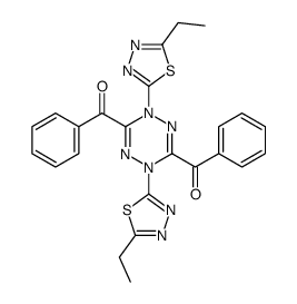 [6-benzoyl-1,4-bis(5-ethyl-1,3,4-thiadiazol-2-yl)-1,2,4,5-tetrazin-3-yl]-phenylmethanone Structure