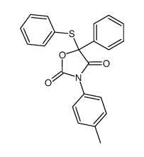 5-Phenyl 5-(phenylthio)-3-p-tolyloxazolidine-2,4-dione Structure