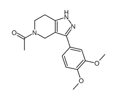 1-(3-(3,4-dimethoxyphenyl)-1,4,6,7-tetrahydro-5H-pyrazolo[4,3-c]pyridin-5-yl)ethan-1-one结构式