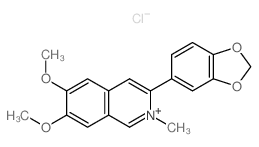 Isoquinolinium,3-(1,3-benzodioxol-5-yl)-6,7-dimethoxy-2-methyl-, chloride (1:1)结构式