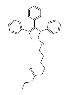 ethyl 6-(1,4,5-triphenylimidazol-2-yl)oxyhexanoate结构式