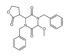 1,4-Dibenzyl-3-methoxy-6-(2-oxo-tetrahydro-furan-3-yl)-piperazine-2,5-dione Structure