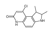 (+/-)-9-chloro-1,2-dimethyl-1,2,3,6-tetrahydro-pyrrolo[3,2-f]quinolin-7-one结构式