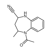 5-acetyl-4-methyl-1,2,3,4-tetrahydro-1,5-benzodiazepine-2-carbonitrile Structure