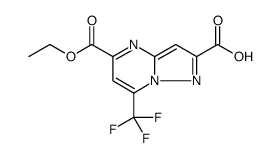 Pyrazolo[1,5-a]pyrimidine-2,5-dicarboxylic acid, 7-(trifluoromethyl)-, 5-ethyl ester Structure