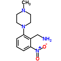 1-[2-(4-Methyl-1-piperazinyl)-6-nitrophenyl]methanamine Structure