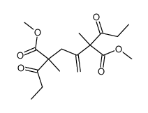 dimethyl 2,5-dimethyl-2,5-di(1-oxopropyl)-3-methylenehexanedioate结构式