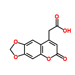 4-Carboxymethyl-6,7-methylenedioxycoumarin structure