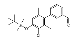 4'-{[tert-butyl(dimethyl)silyl]oxy}-3'-chloro-2',6'-dimethylbiphenyl-3-carbaldehyde Structure