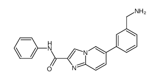 6-[3-(Aminomethyl)phenyl]-N-phenylimidazo[1,2-a]pyridine-2-carboxamide结构式