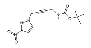 [4-(3-nitro-pyrazol-1-yl)-but-2-ynyl]-carbamic acid tert-butyl ester Structure