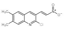 E-2-CHLORO-6,7-DIMETHYL-3-(2-NITRO)VINYLQUINOLINE结构式