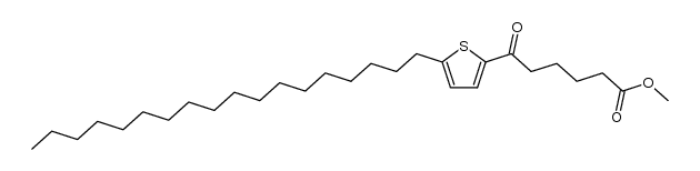 methyl 6-(5-octadecylthiophen-2-yl)-6-oxohexanoate结构式