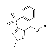 N-methyl-3-(phenylsulfonyl)-4-(hydroperoxymethyl)pyrazole Structure