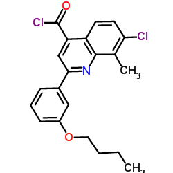 2-(3-Butoxyphenyl)-7-chloro-8-methyl-4-quinolinecarbonyl chloride structure