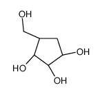 (1R,2S,3R,4R)-4-(hydroxymethyl)cyclopentane-1,2,3-triol结构式